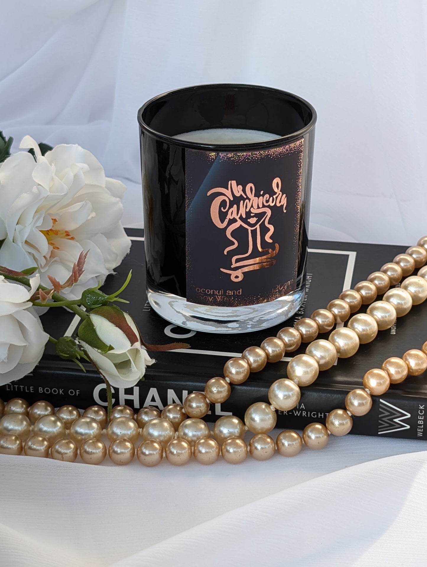 Capricorn Zodiac Candle - black and gold