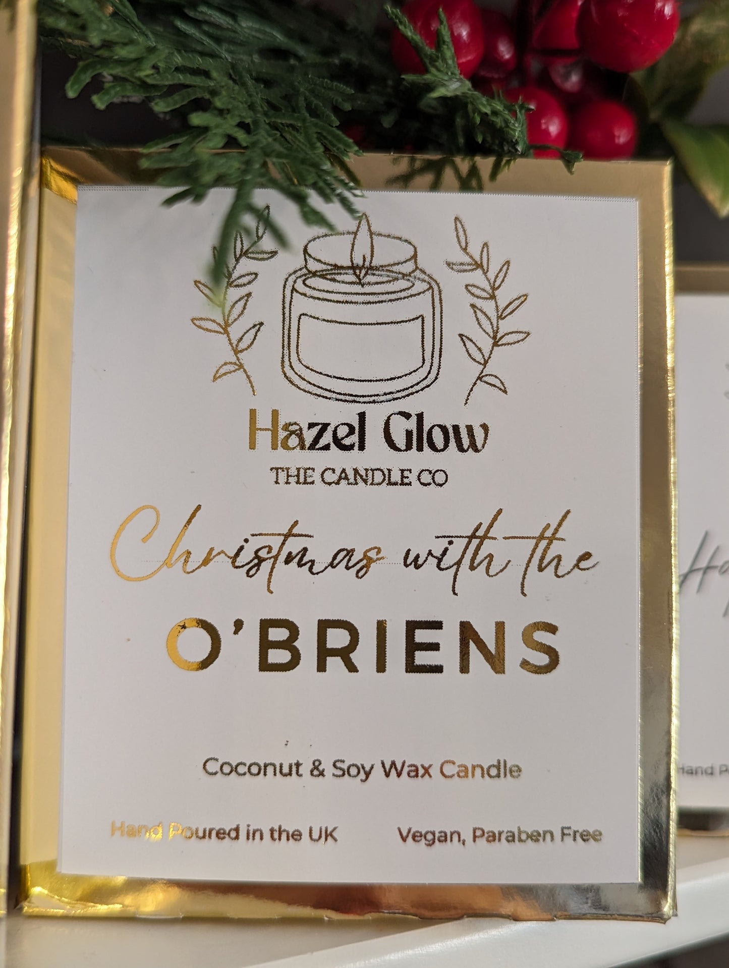 Personalised Christmas Candle |Christmas Gifts For Her