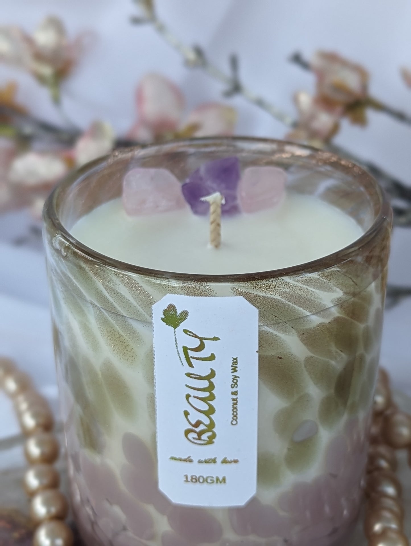 Beauty Luxury Crystal Candle | Wellness Candle Gift For Her