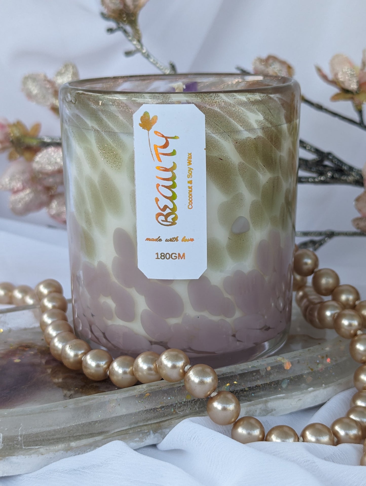 Beauty Luxury Crystal Candle | Wellness Candle Gift For Her