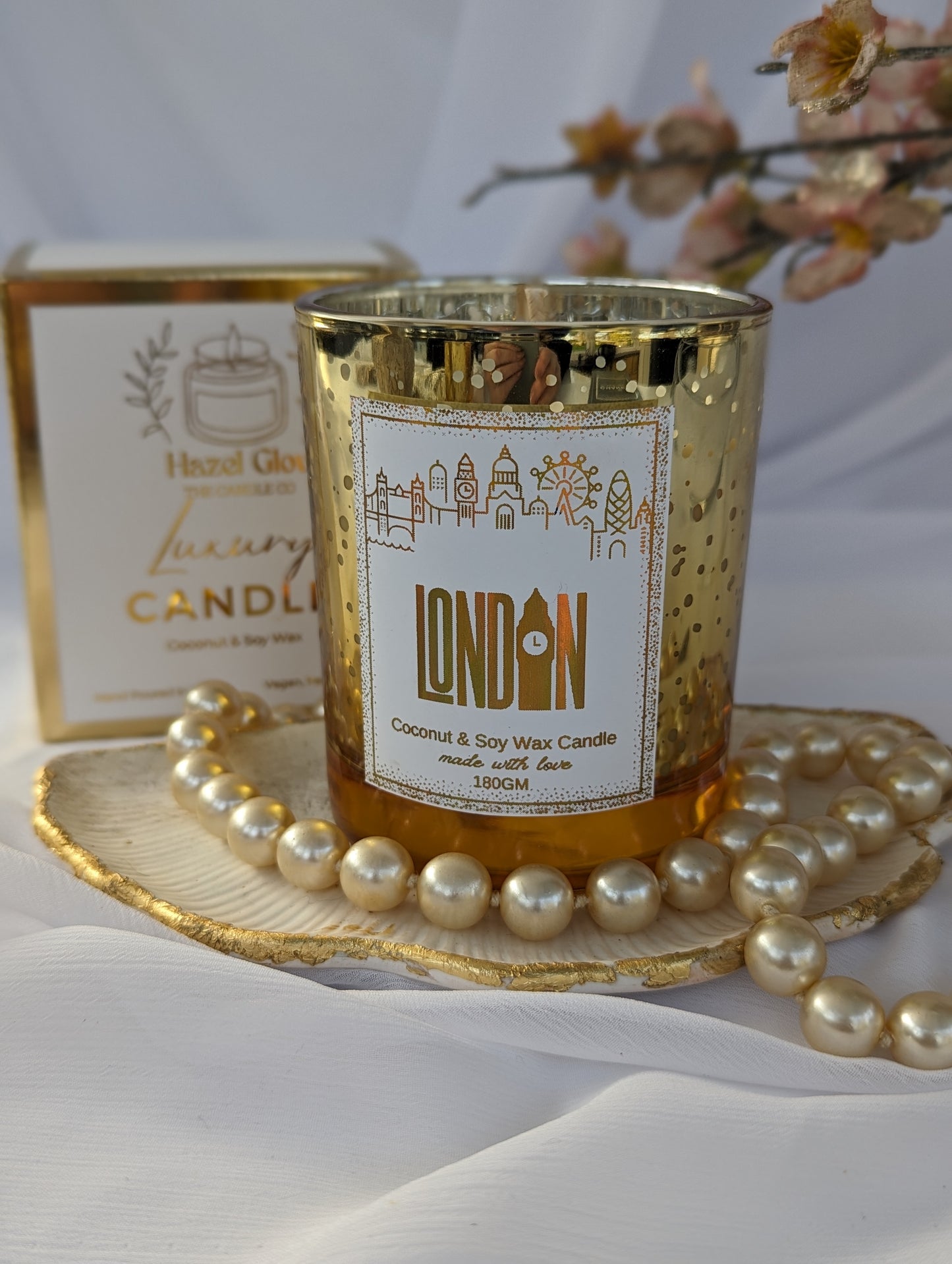 London Destination Candle | London Skyline Candle | Gold Candle Gift