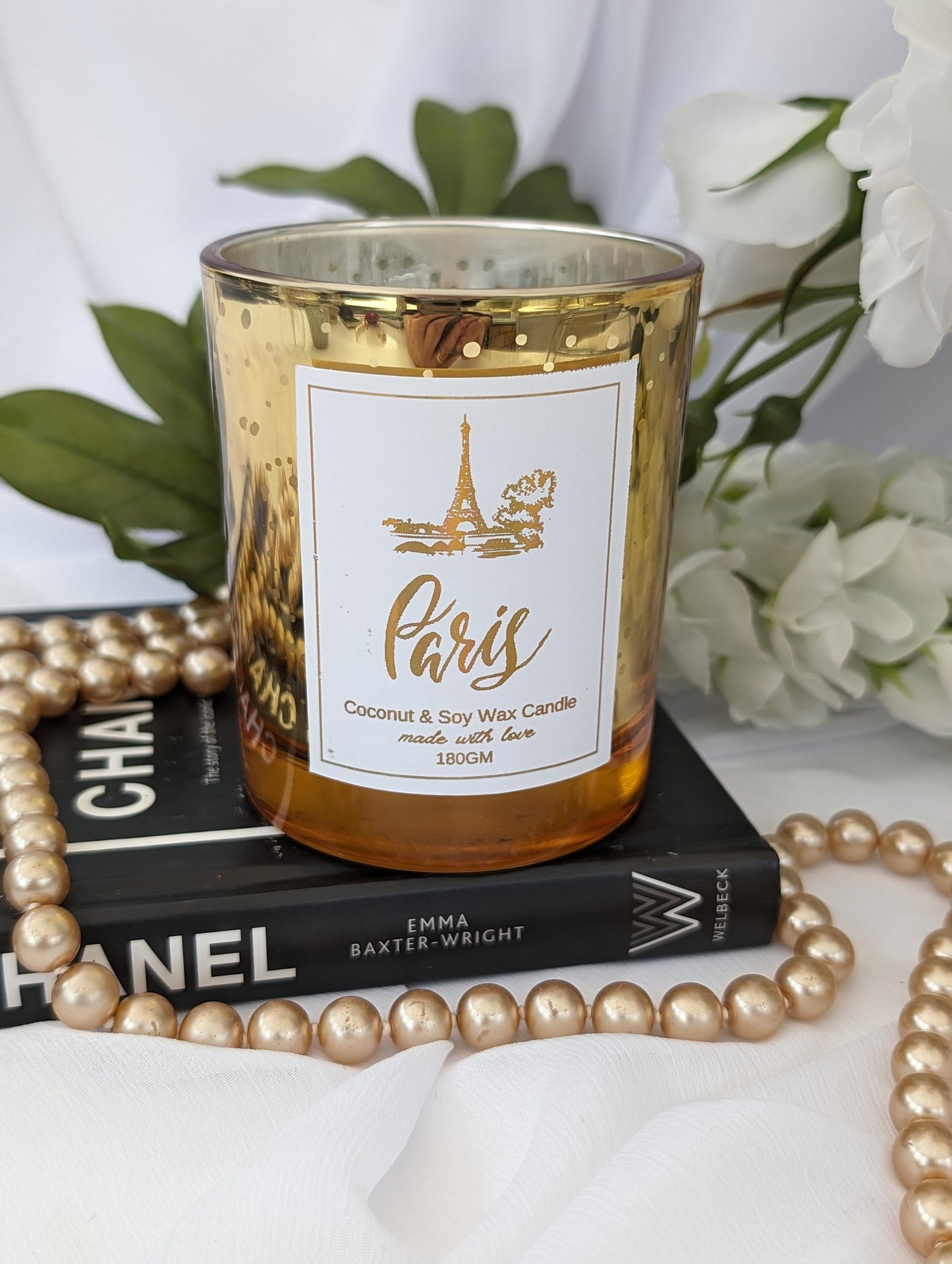 Luxury Paris Candle | Paris Destination Candle | Gold Paris Candle