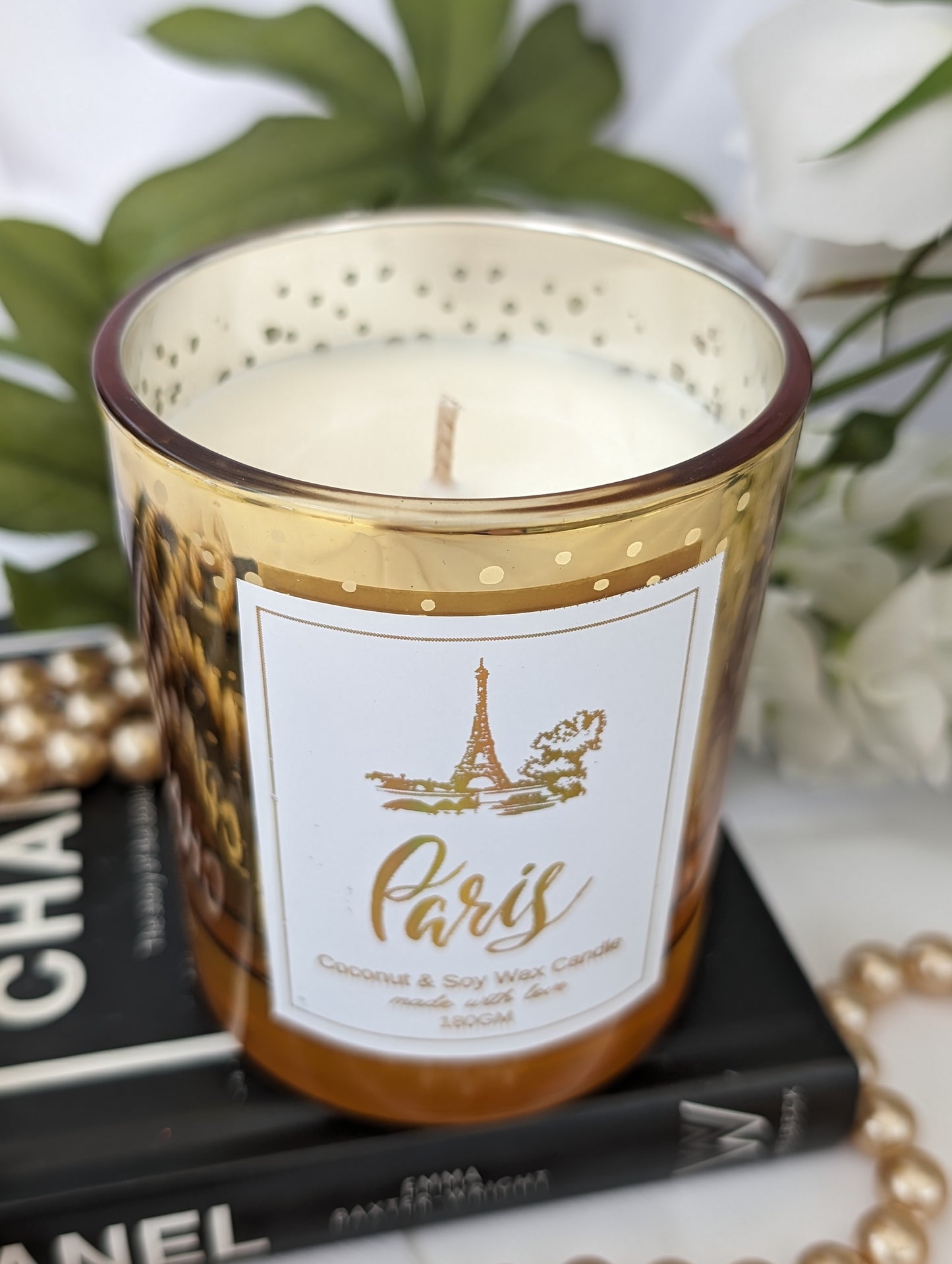 Luxury Paris Candle | Paris Destination Candle | Gold Paris Candle