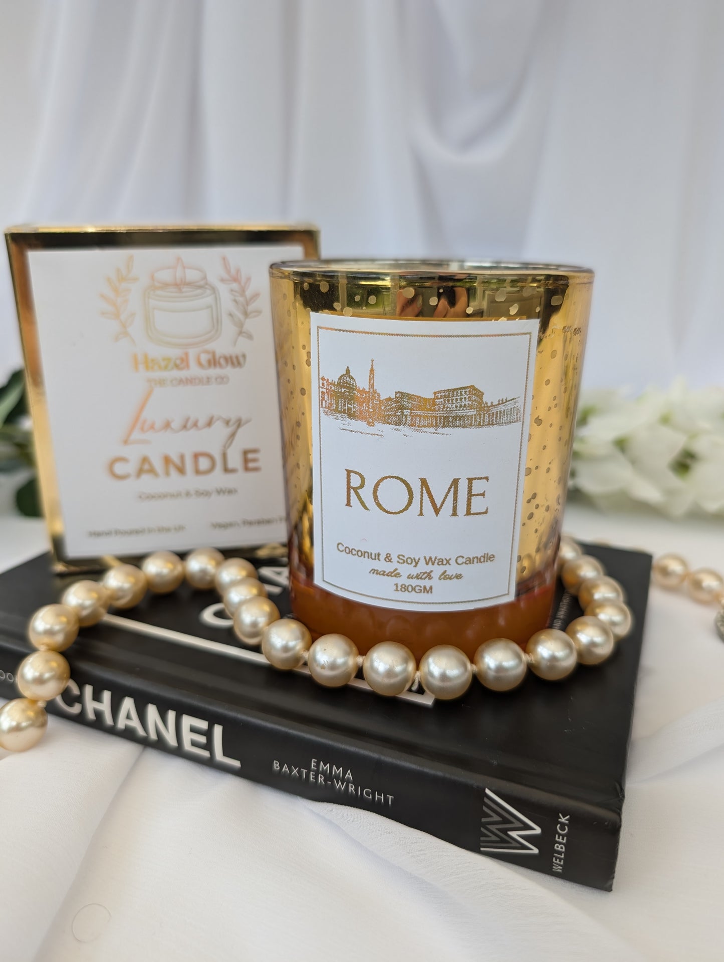 Rome Gold Sparkle Candle