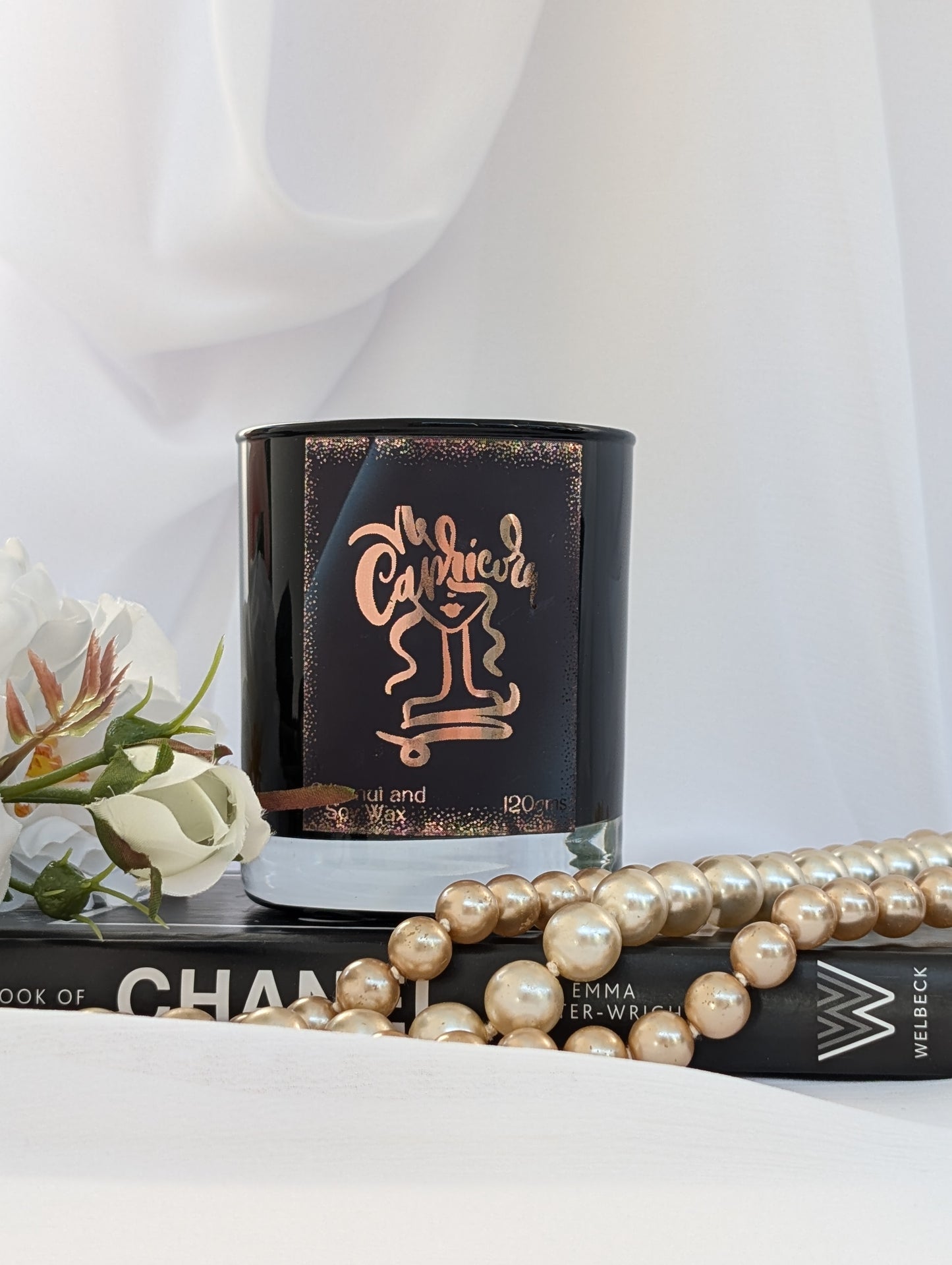 Black and Gold Zodiac Candle | Cancer Star Sign Candle