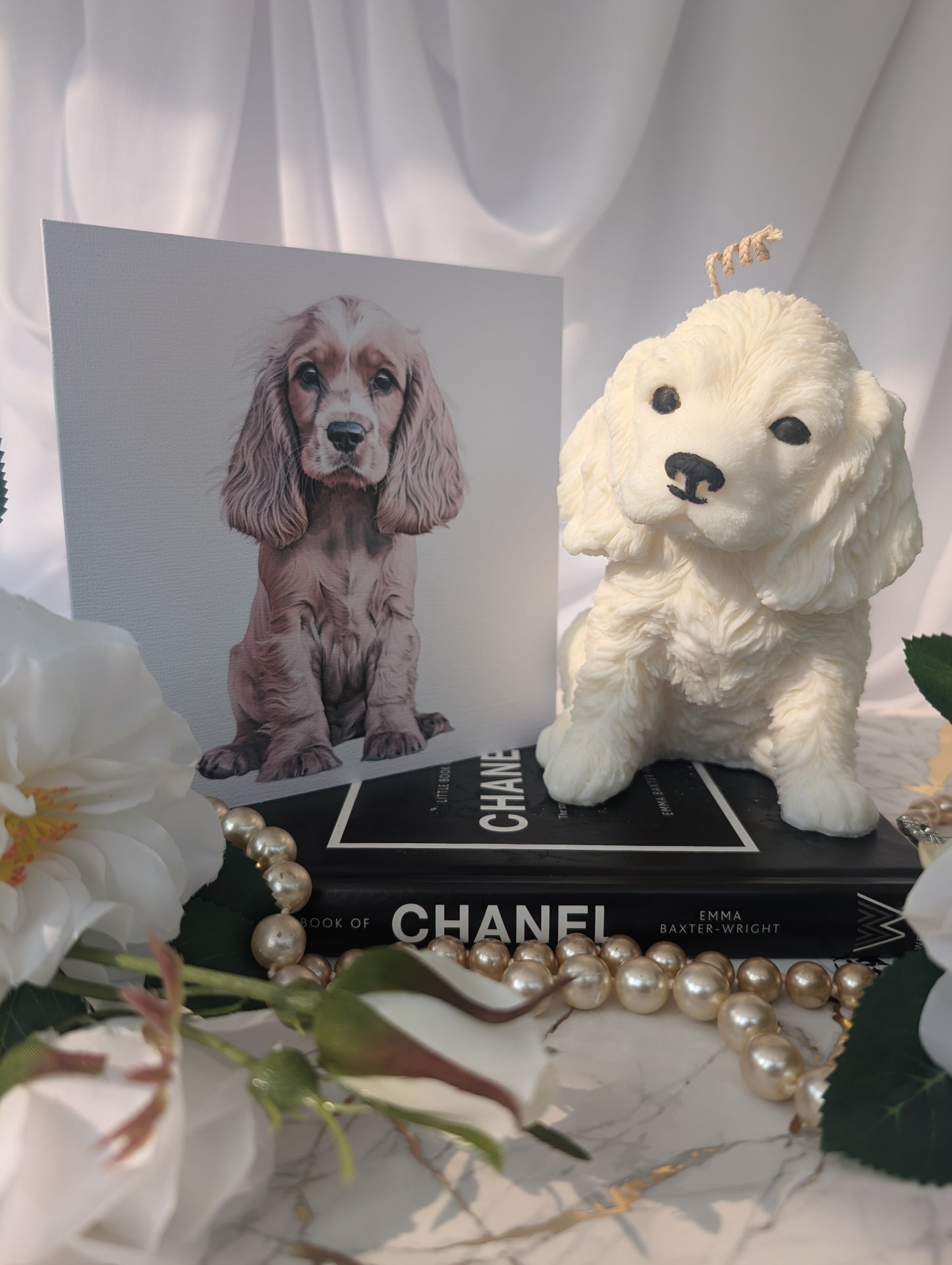 Cocker Spaniel Puppy Candle