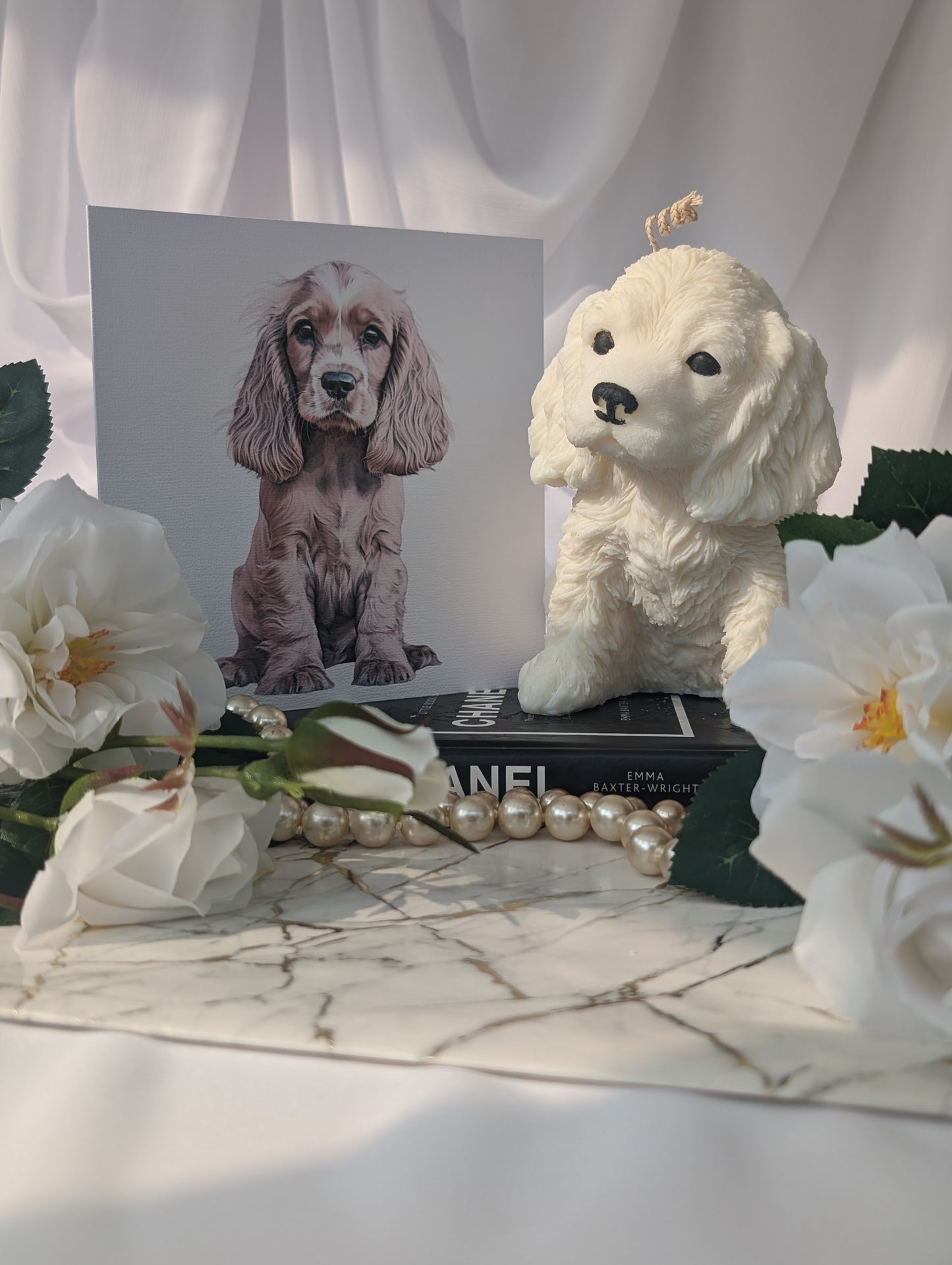 Cocker Spaniel Puppy Candle