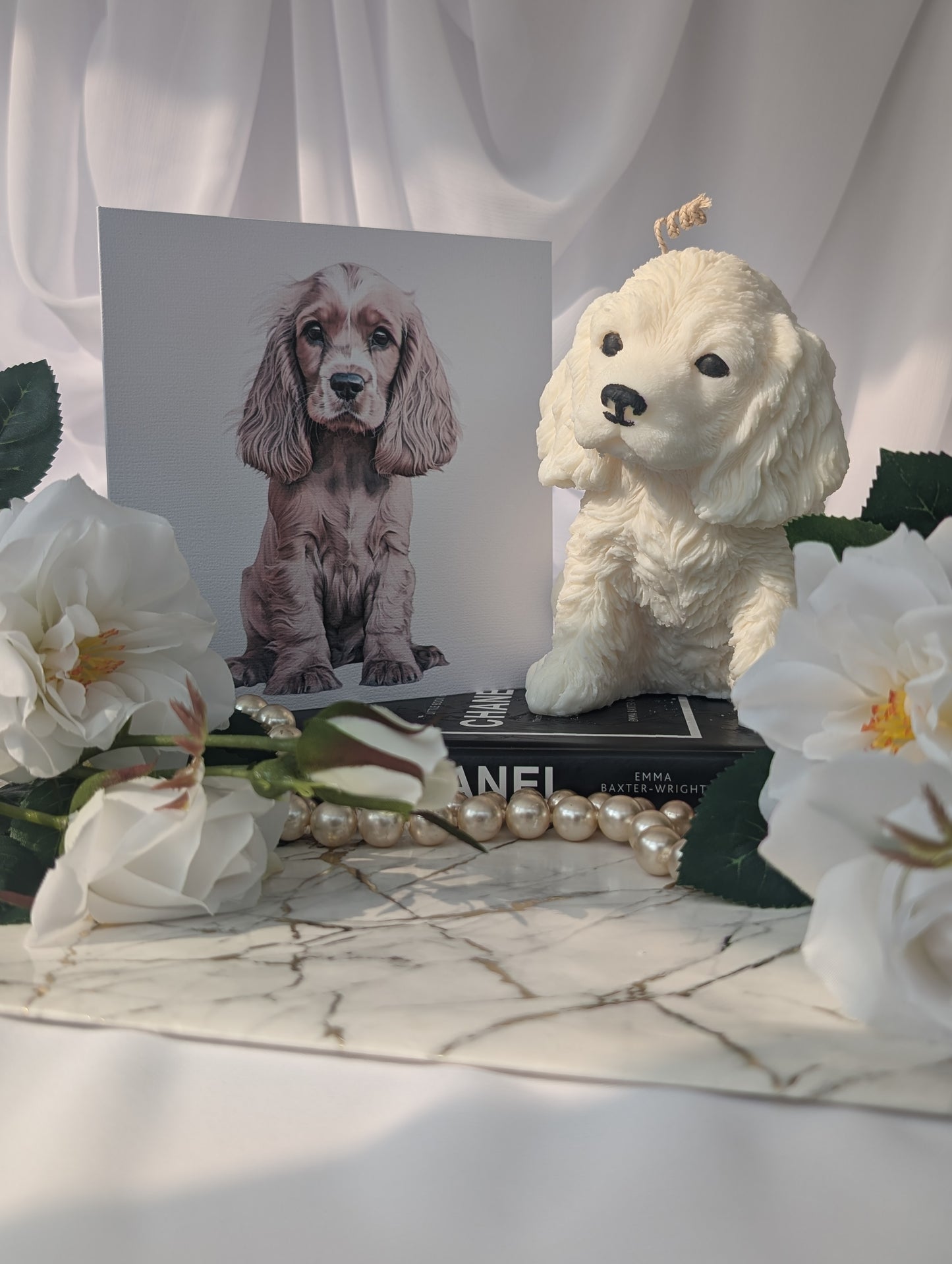 Cocker Spaniel Puppy Candle