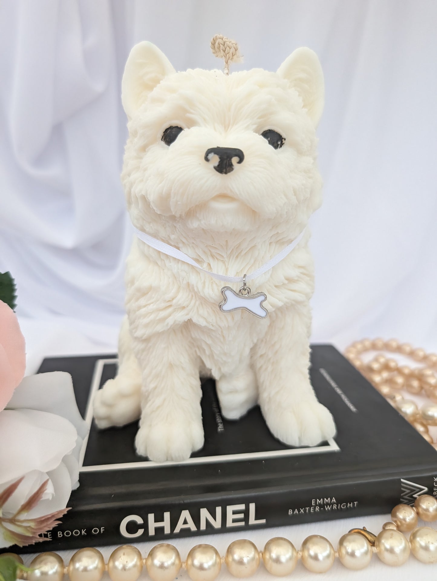 West Highland Terrier Puppy Candle