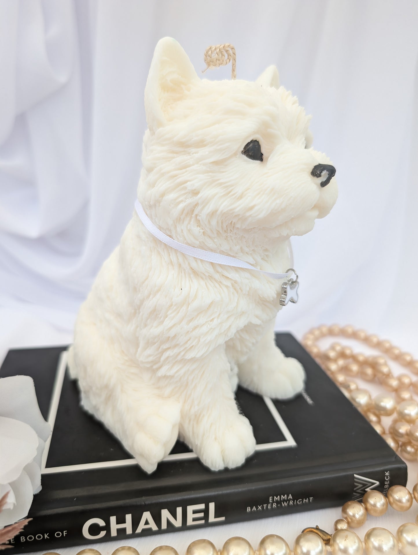 West Highland Terrier Puppy Candle