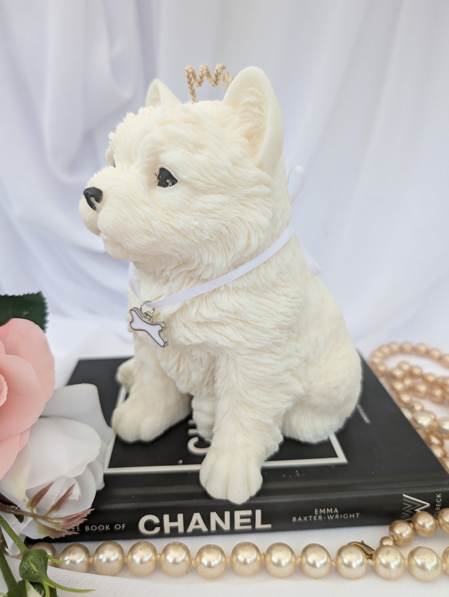 West Highland Terrier Puppy Candle