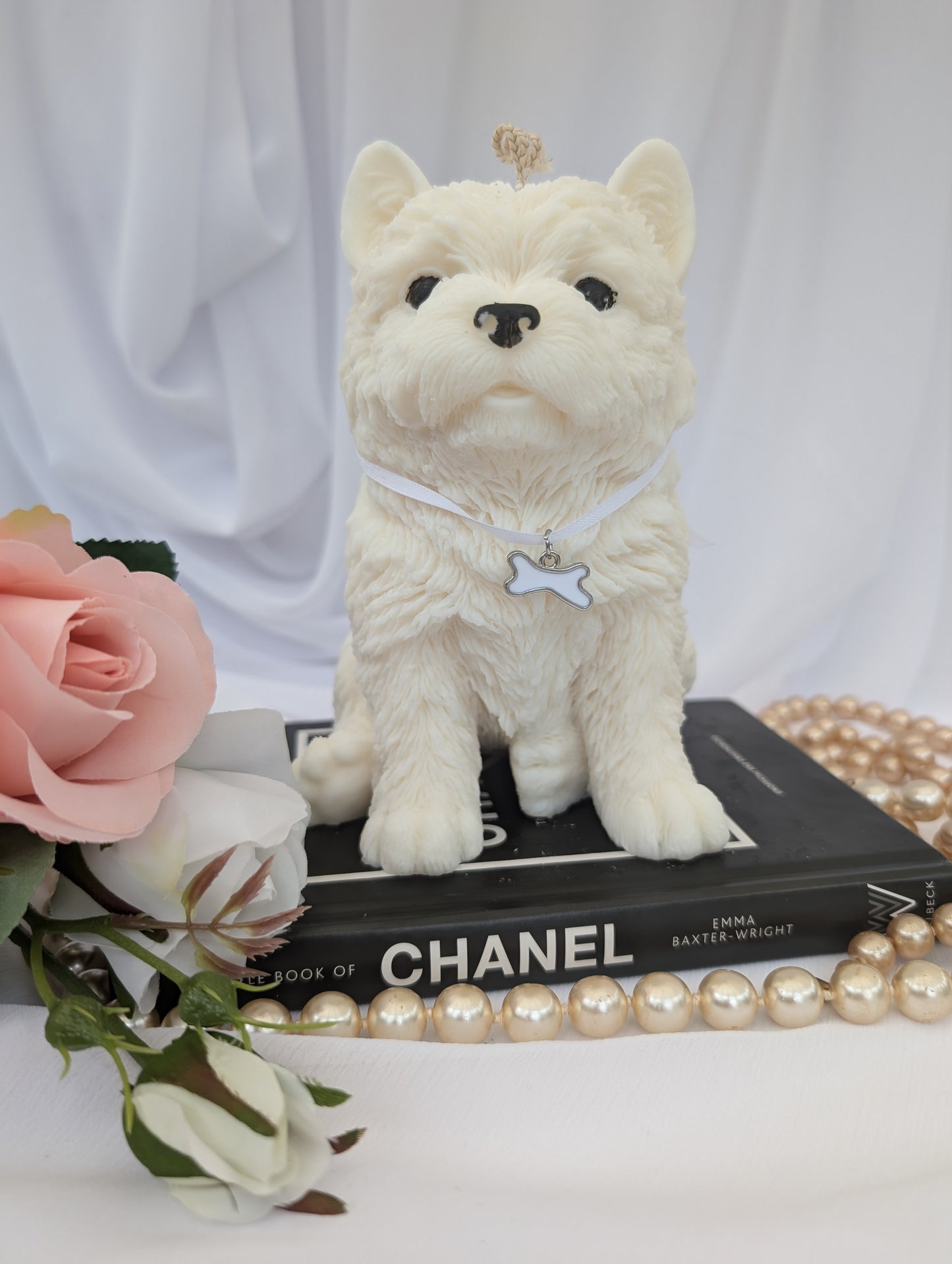 West Highland Terrier Puppy Candle