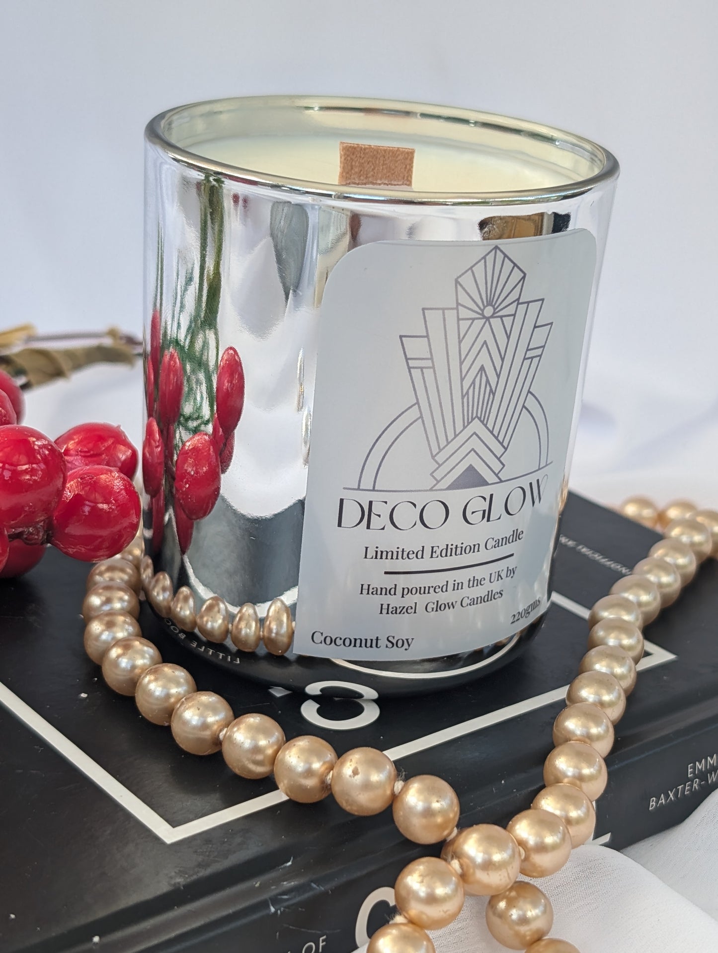 Art Deco Silver Candle | Luxury Vegan Candle Gift