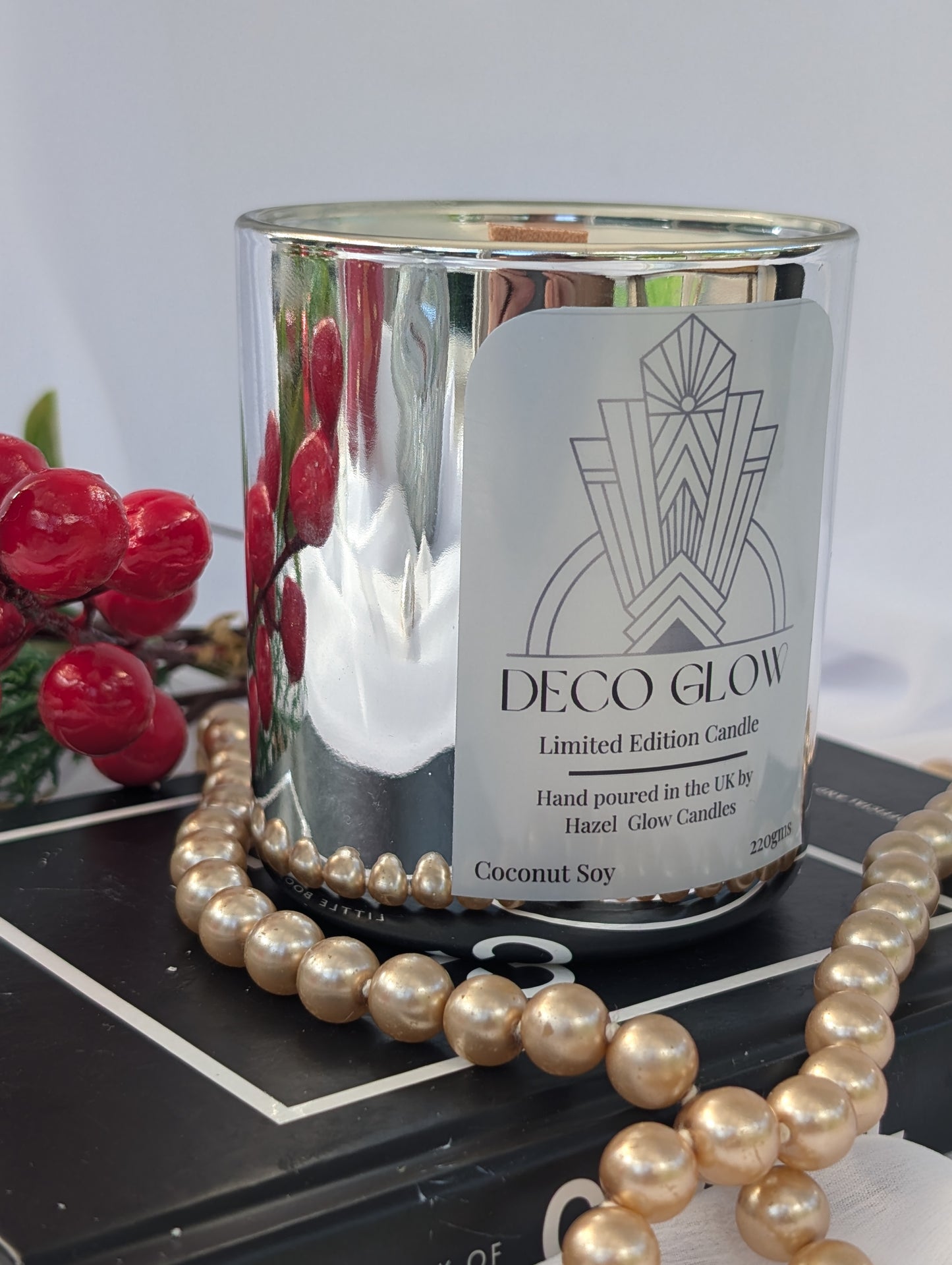 Art Deco Silver Candle | Luxury Vegan Candle Gift