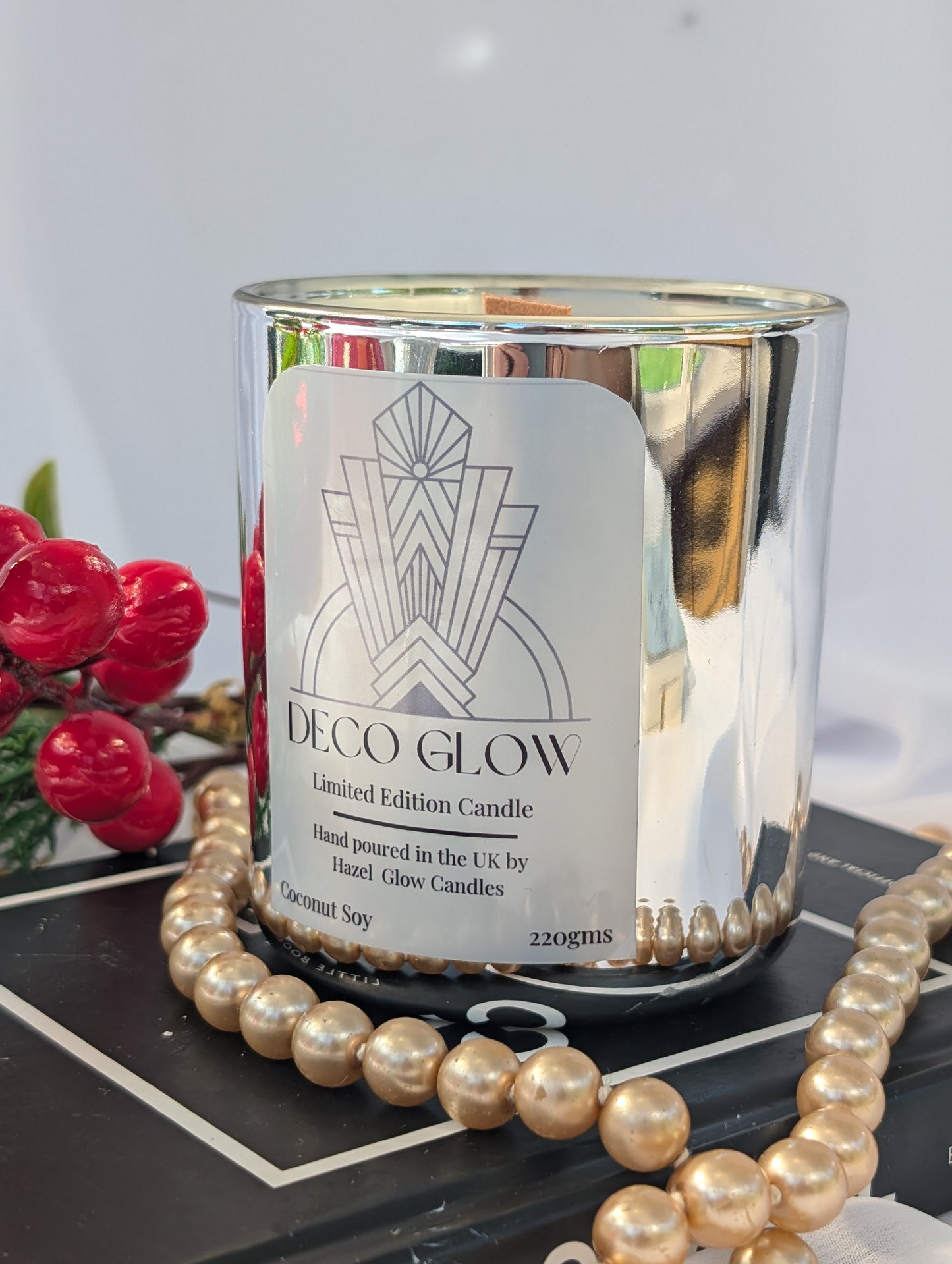 Art Deco Silver Candle | Luxury Vegan Candle Gift