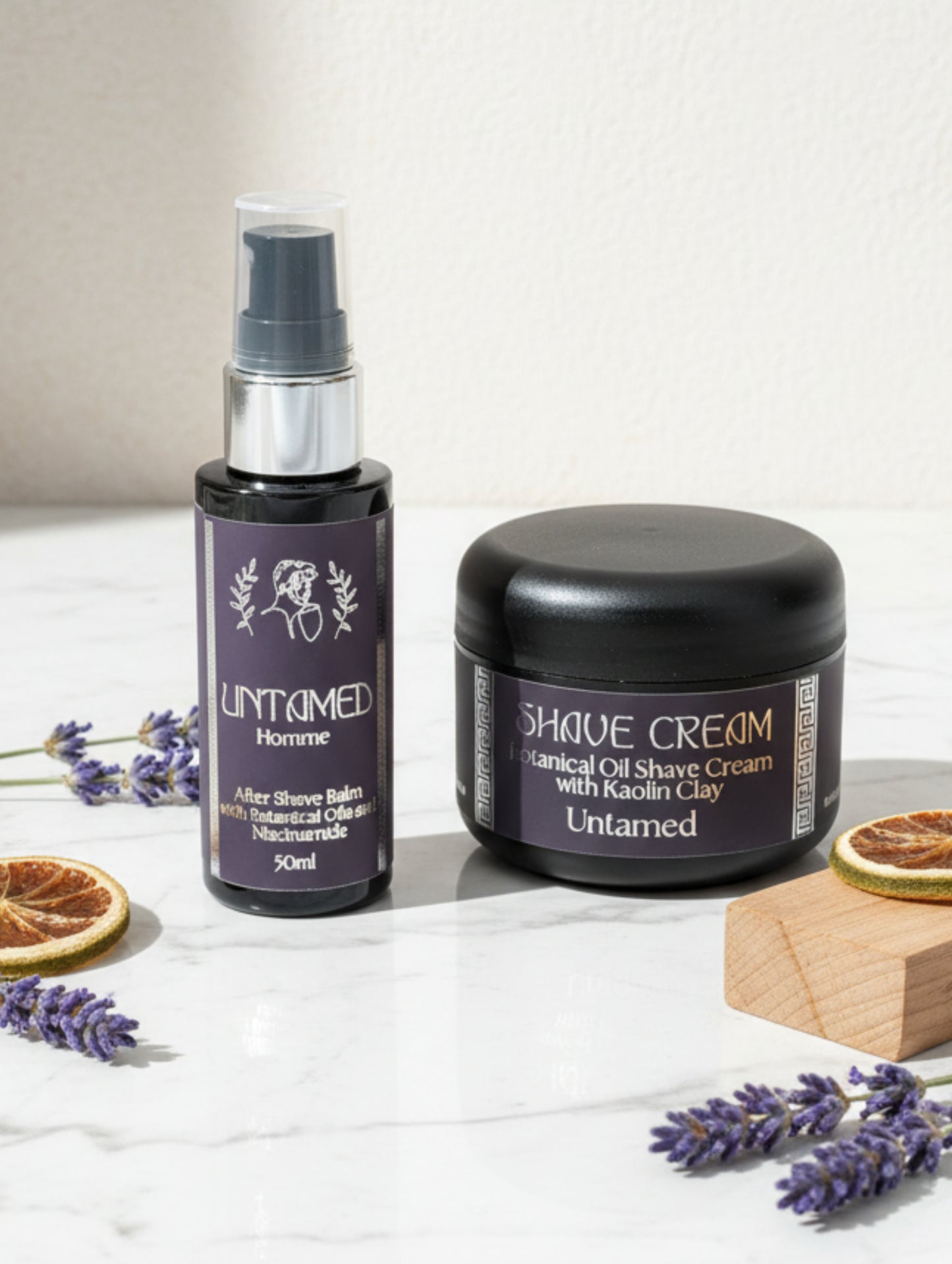 Botanical Aftershave Balm in fragrance Untamed by Hazel Glow. With Niacinamide, Allantoin, Frankincense and Coconut Oil