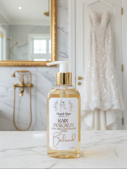 Luxury Body Wash - Bain Precieux in Beloved fragrance by Hazel Glow.  Bridal perfume