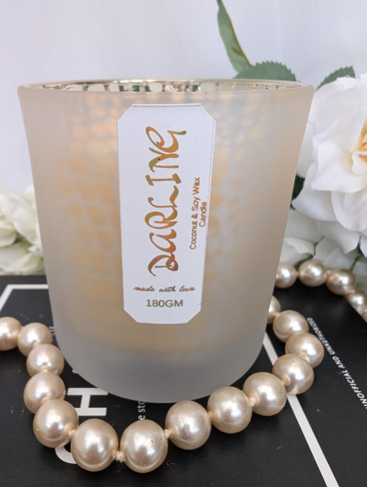 Luxury Frosted crocodile print candle "Darling" by Hazel Glow
