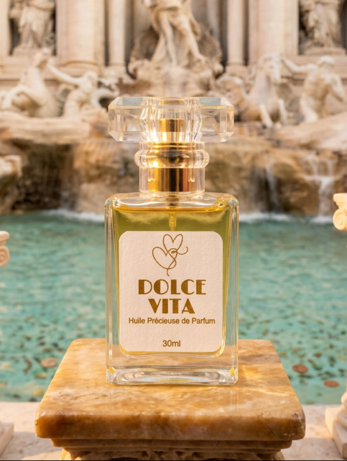 Dolce Vita spray perfume oil 30ml in glass bottle with gold foil detail - vegan, paraben free by Hazel Glow