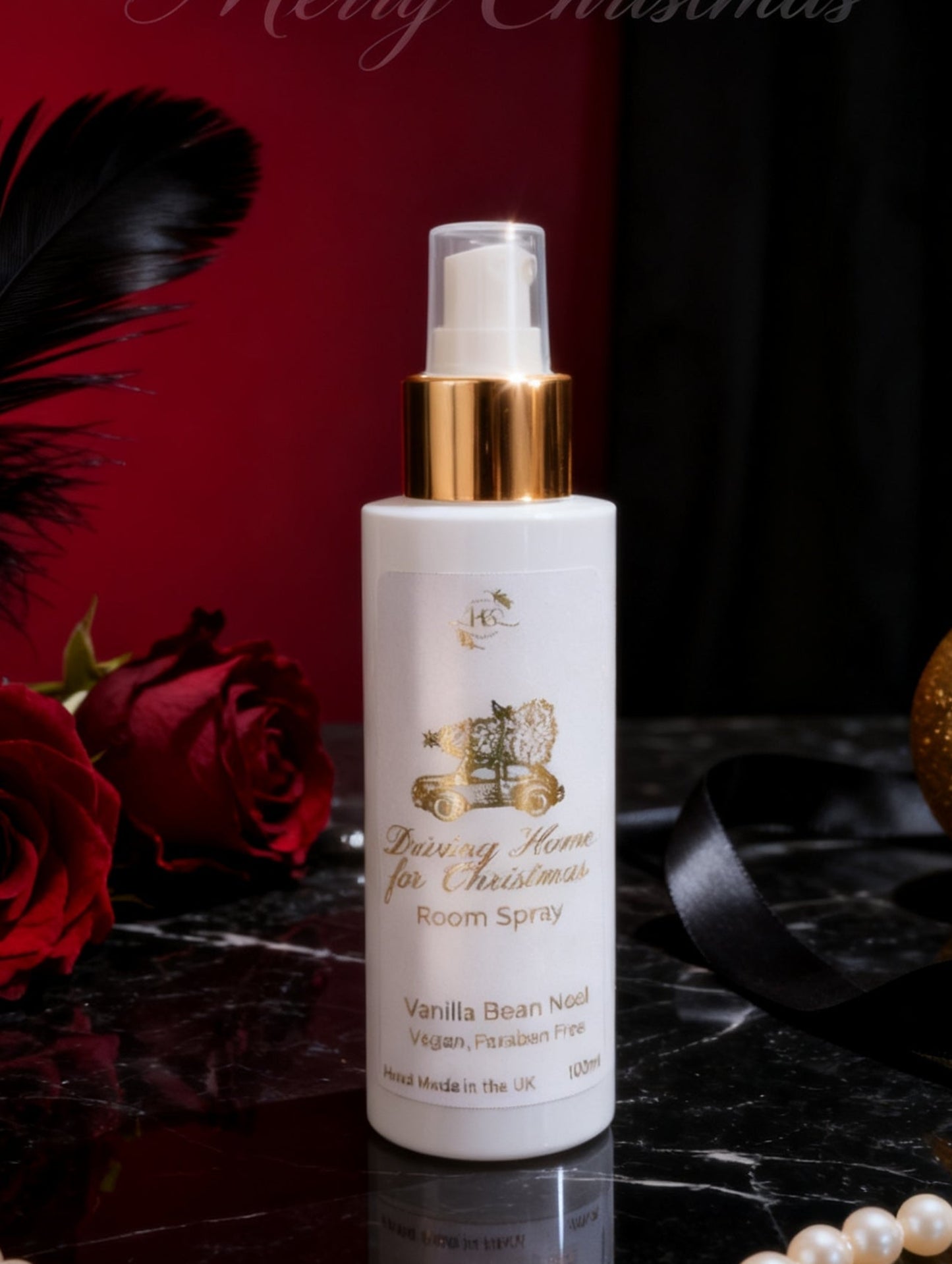 Driving Home for Christmas festive room spray by Hazel Glow in Vanilla Bean Noel fragrance