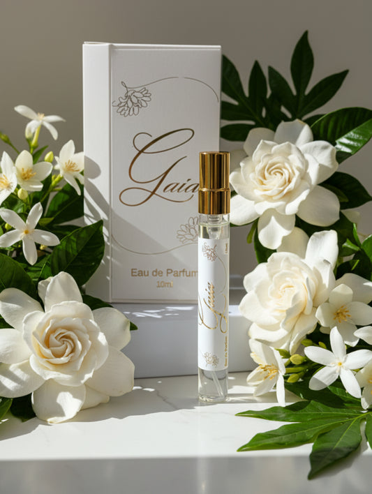 Gaia 10ml white floral bridal perfume by Hazel Glow.  Perfect for bridesmaid gifts and mother of the groom or bride gifts