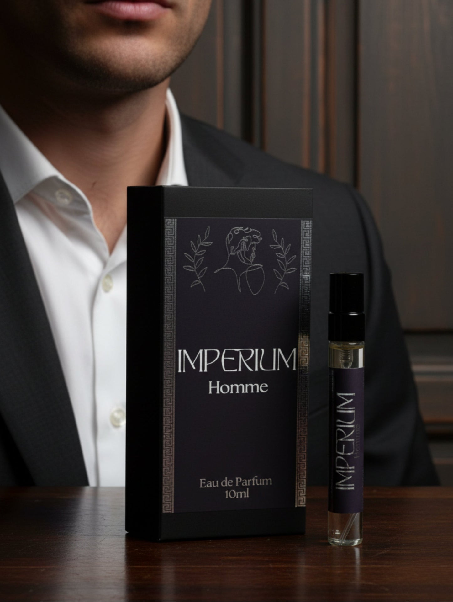 Men's Fragrance Imperium by Hazel Glow.  10ml Travel Size Men's Perfume, vegan, paraben free, cruelty free.  