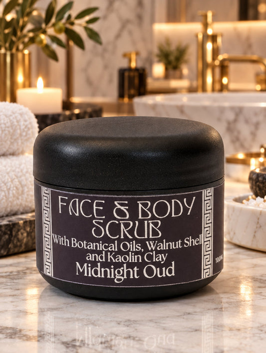 Face and Body Scrub for men with botanical oils, kaolin clay ad walnut shell by HG Homm