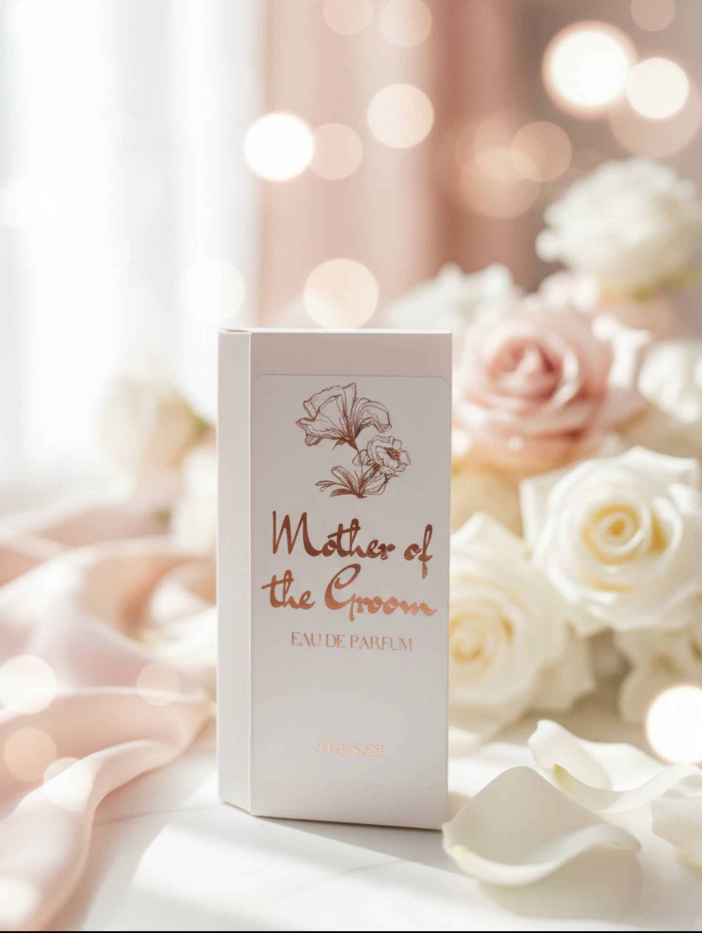 Mother of the Groom Gift - personalised perfume packaging by Hazel Glow