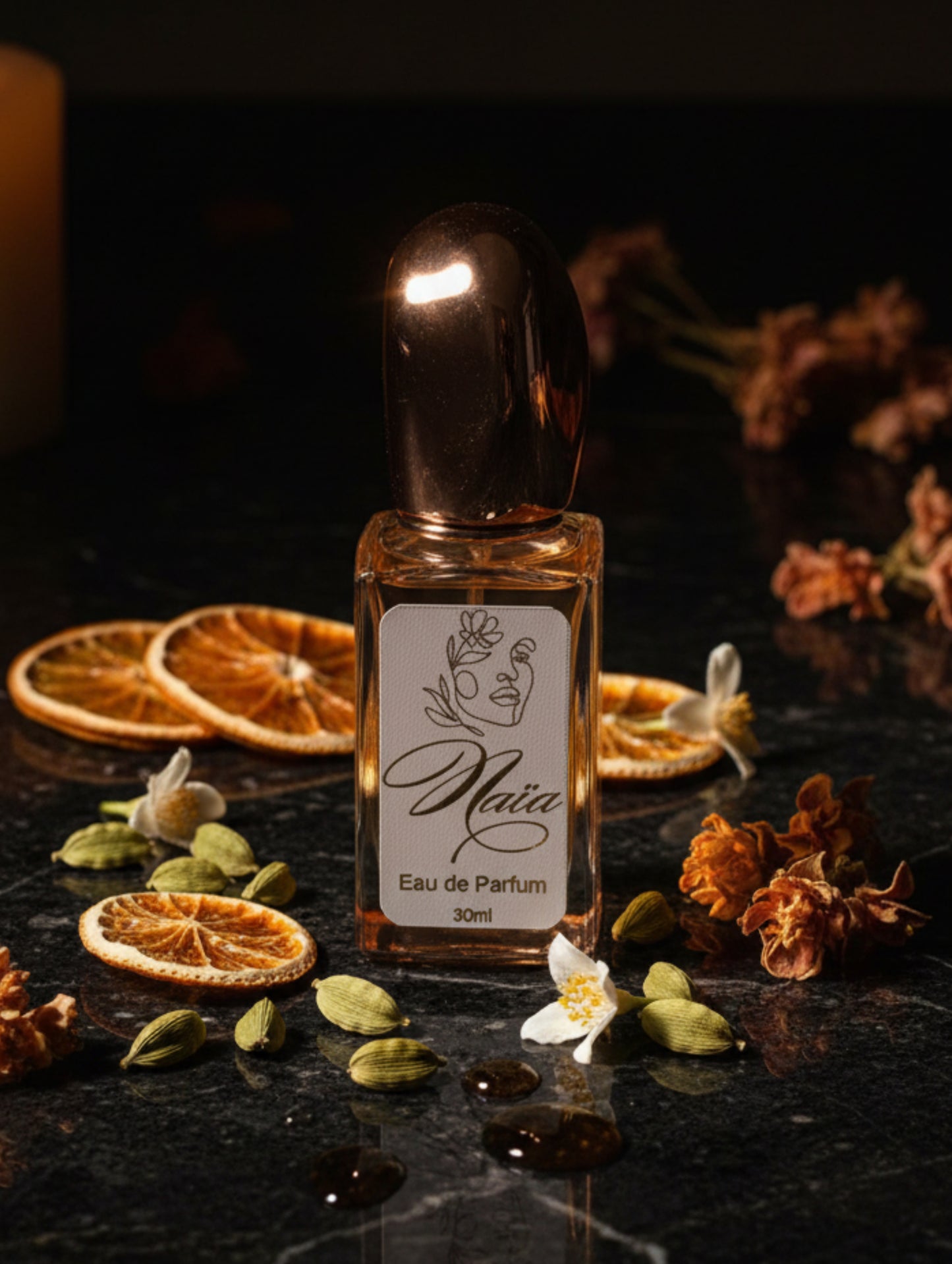 Naïa Vegan Perfume 30ml | Sensual Oriental Musk Eau de Parfum | Refillable