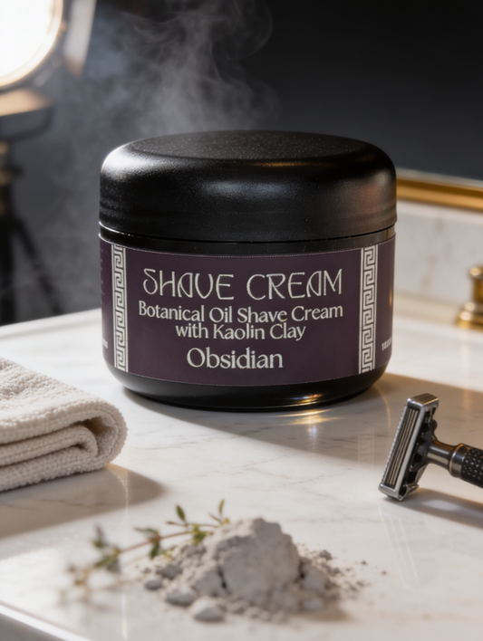 Shave Cream for Men - Obsidian fragrance by Hazel Glow