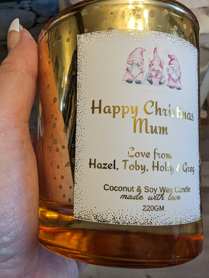 Personalised Christmas Candle |Christmas Gifts For Her