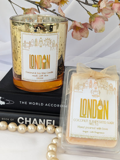London Destination Candle | London Skyline Candle | Gold Candle Gift