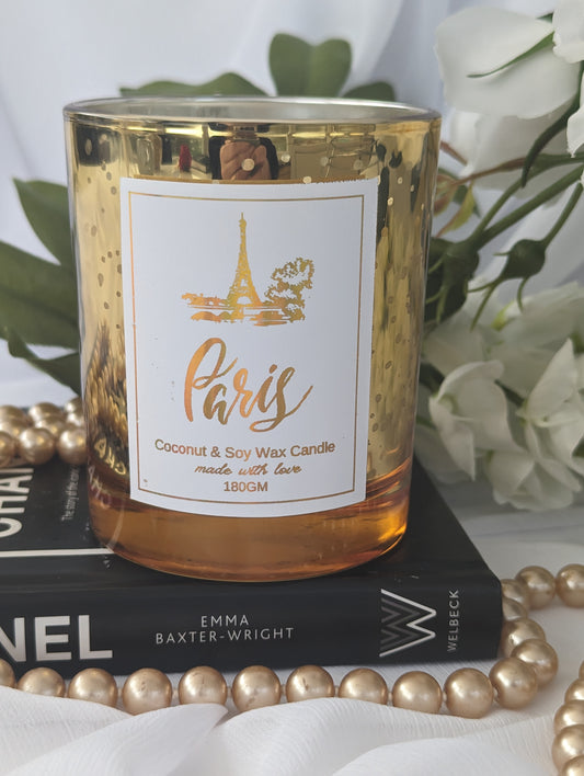 Luxury Paris Candle | Paris Destination Candle | Gold Paris Candle