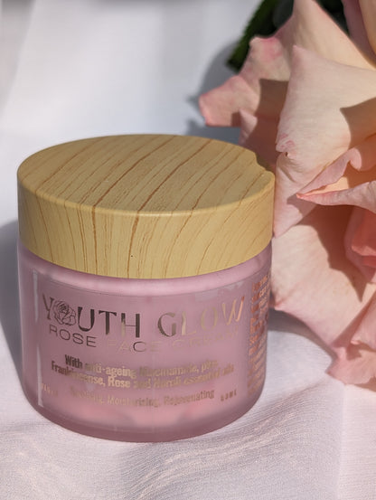 Youth Glow Rose Face Cream | Essential Oil Day Cream | Rose Day Cream