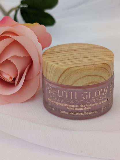 Youth Glow Rose Face Cream | Essential Oil Day Cream | Rose Day Cream