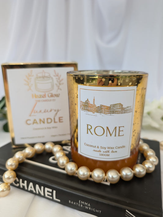Rome Gold Sparkle Candle