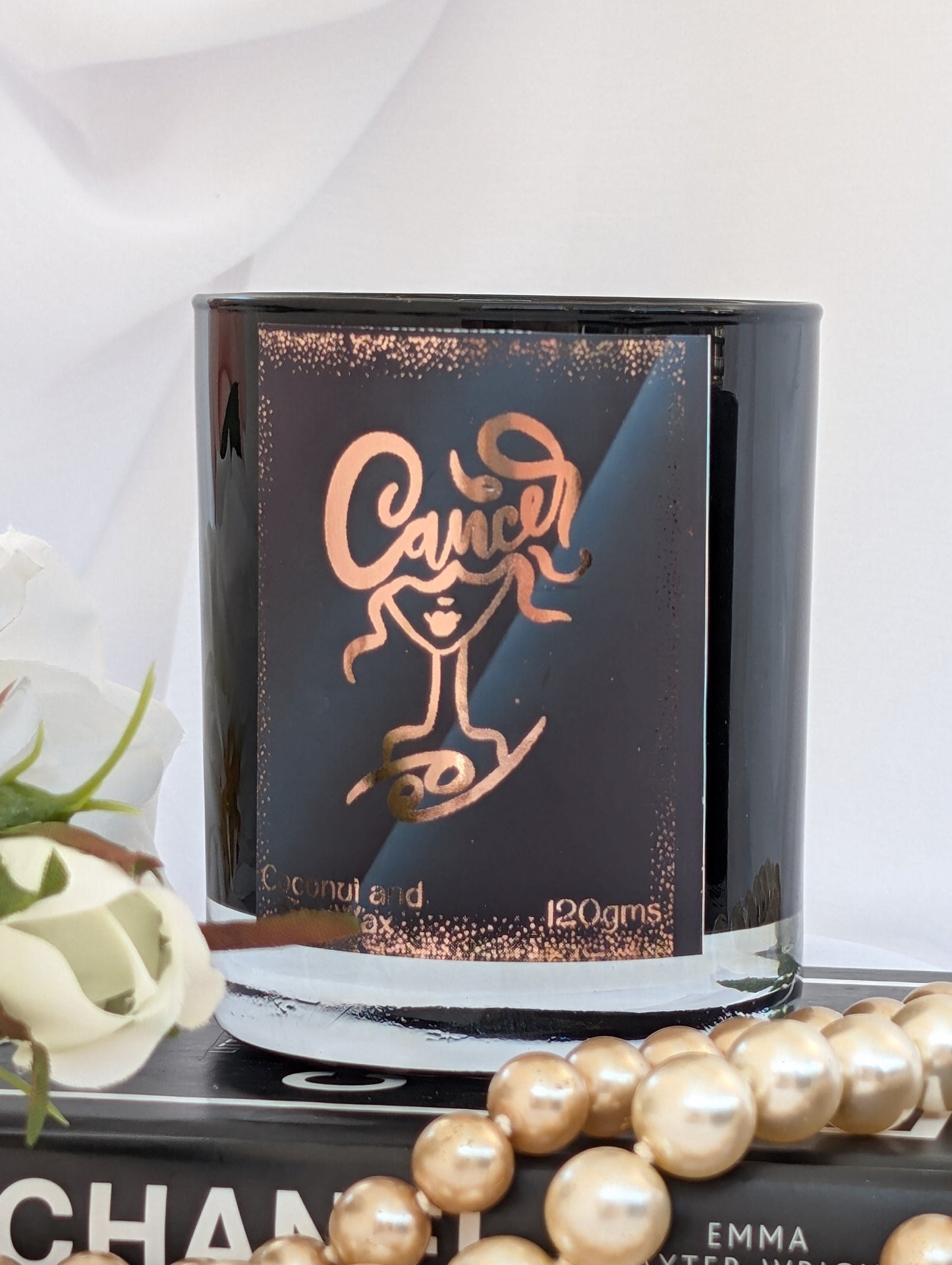 Cancer Zodiac Candle | Black & Gold Luxury Vegan Star Sign Candle
