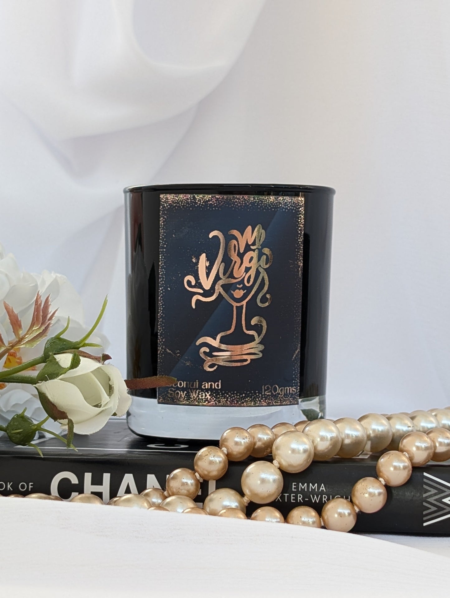 Virgo Zodiac Candle | Black & Gold Luxury Vegan Star Sign Candle