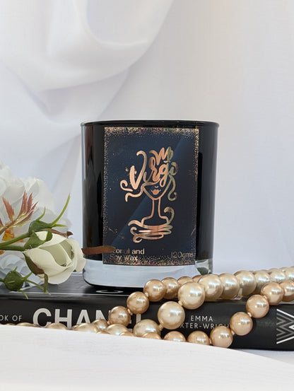 Virgo Zodiac Candle | Black & Gold Luxury Vegan Star Sign Candle