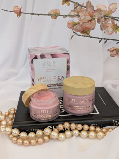 Youth Glow Rose Face Cream | Essential Oil Day Cream | Rose Day Cream