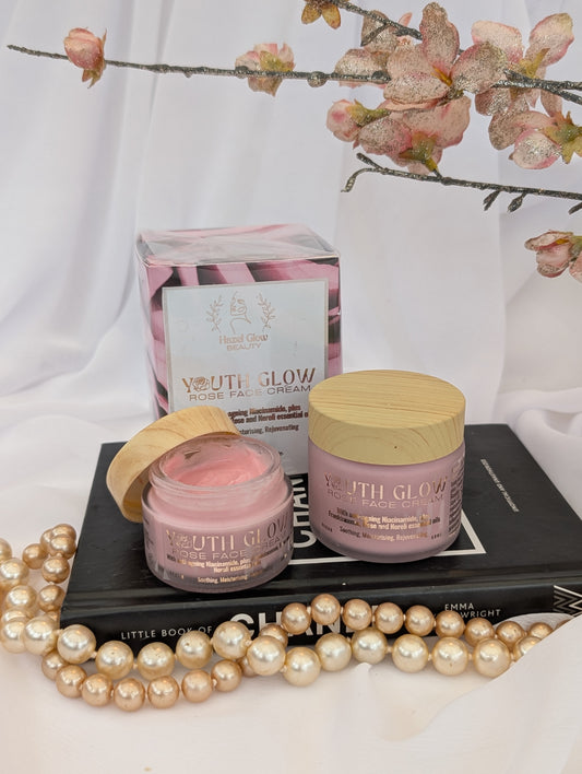 Youth Glow Rose Face Cream | Essential Oil Day Cream | Rose Day Cream