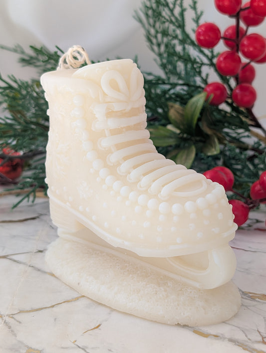 Ice Skate Christmas Candle | Moulded Statement Candle