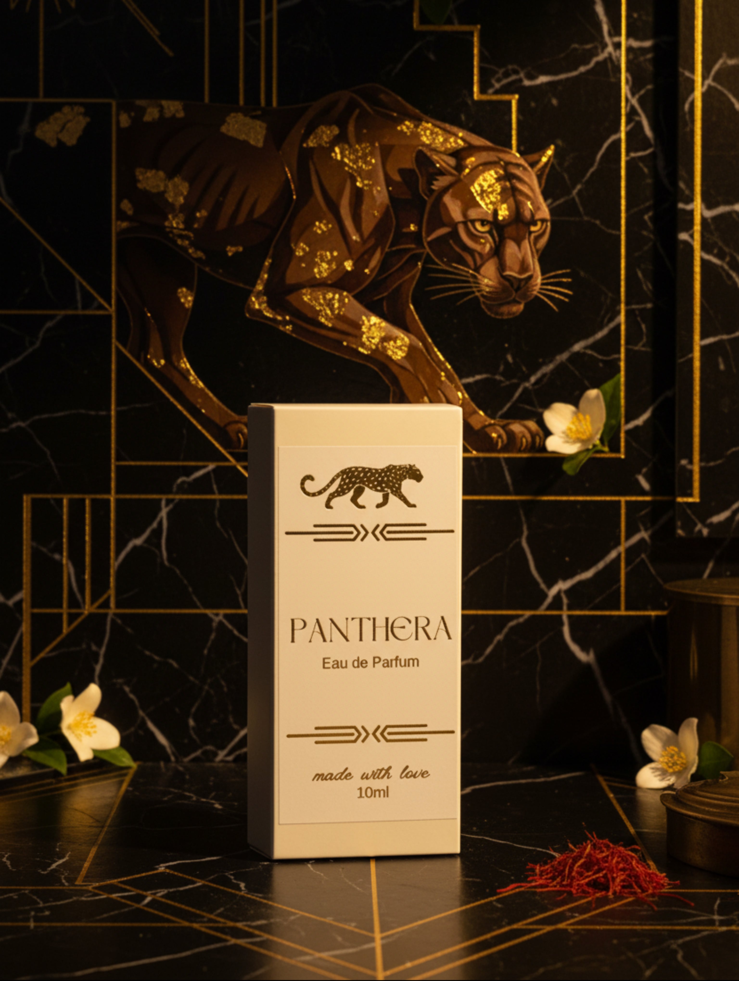 Vegan perfume art deco style Panthera 10ml by Hazel Glow