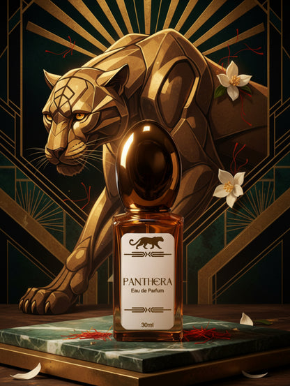 Art deco style vegan Panthera perfume by Hazel Glow