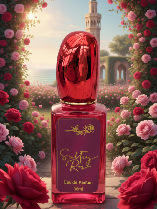 Sultry Rose Vegan Oud and Rose perfume by Hazel Glow