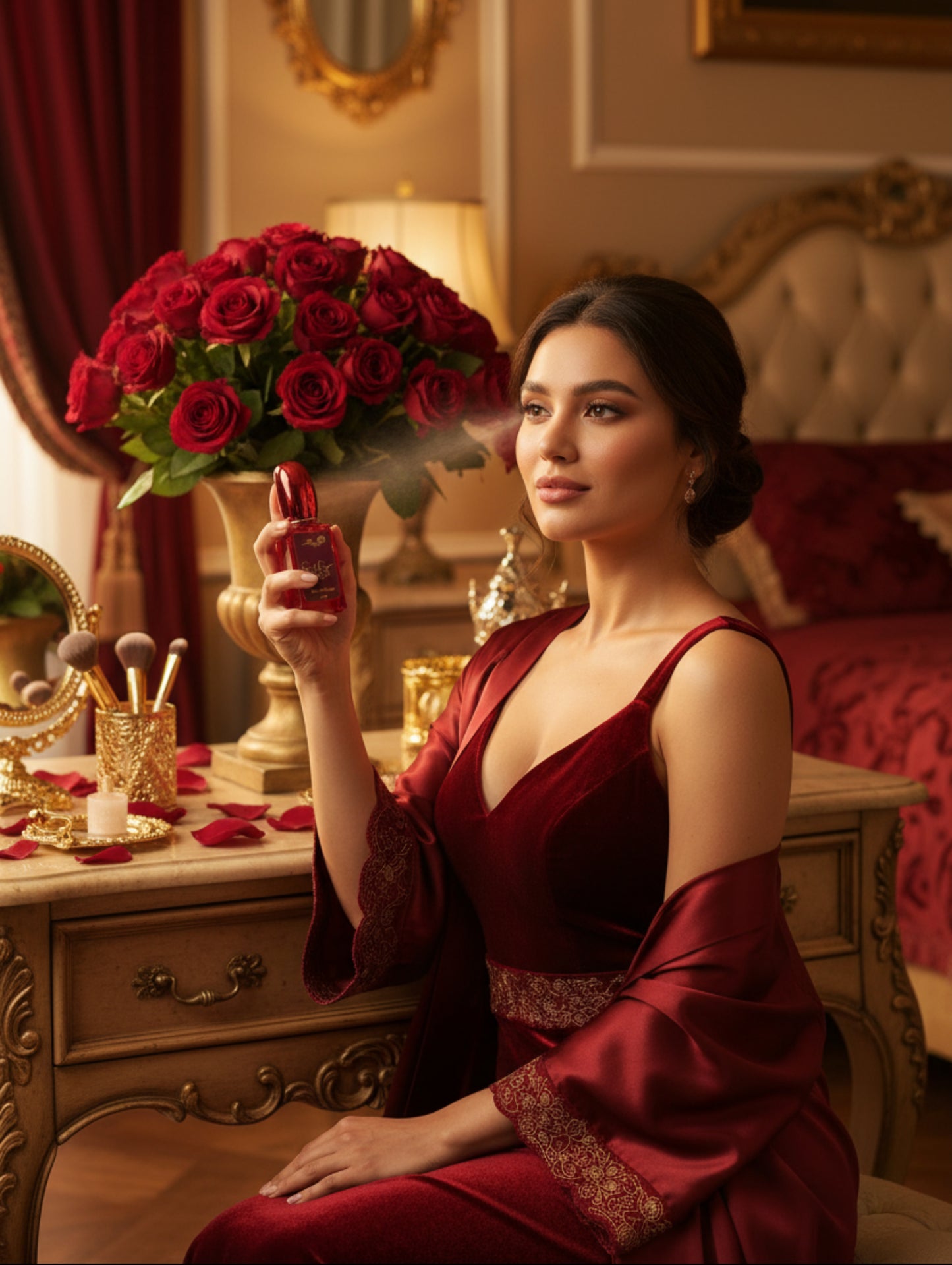 Sultry Rose Oud Perfume, refillable vegan perfume 30ml by Hazel Glow