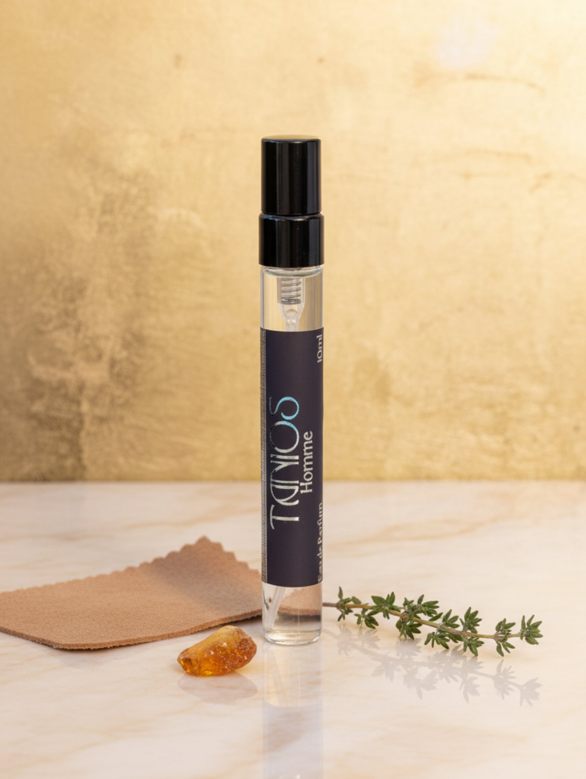 Tanios Men's eau de parfum, vegan, cruelty free, paraben free 10ml travel size men's perfume