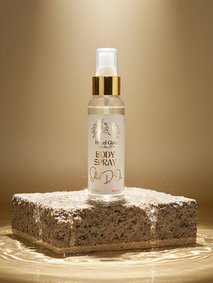 Gourmand Body Spritz by Hazel Glow, Soleil D'Or luxury body spray