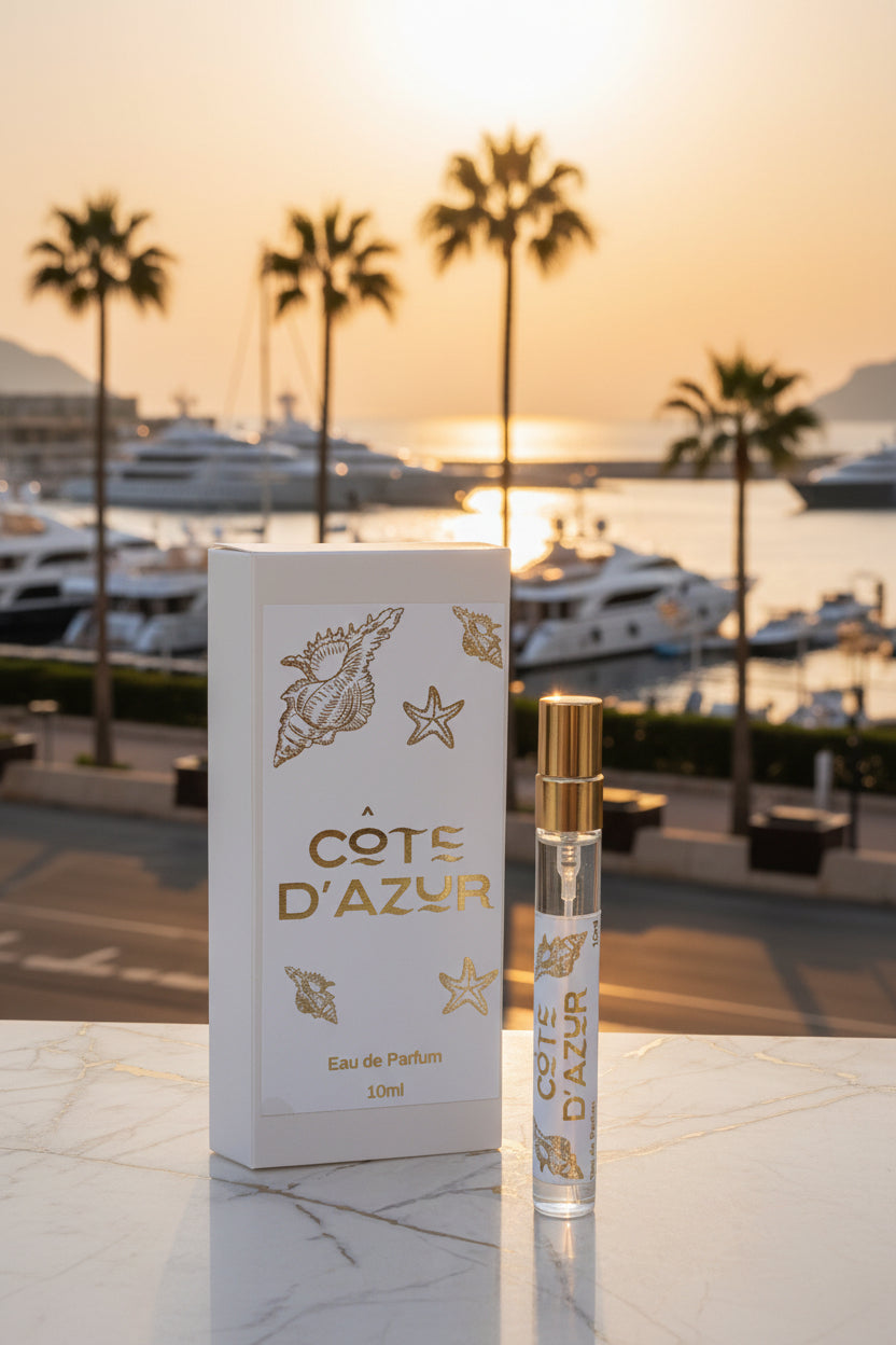 Vegan Perfume Cote D'Azur by Hazel Glow, Paraben Free Perfume, 10ml trial size