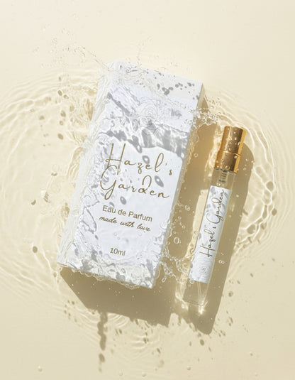 Hazel's Garden eau de parfum bottle and packaging 